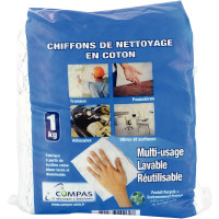 Paquet de chiffons textile 1kg blanc 