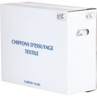 Carton de chiffons textile 10kg blanc 