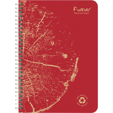 Cahier à reliure intégrale FOREVER, 120 pages, format A4, seyès