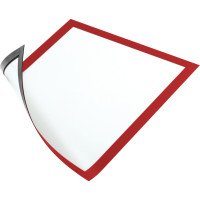 Sachet de 5 cadres d'affichage A4 magnétique coloris rouge 