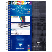 Reliure intégrale BIND'O BLOCK A4+ 160 pages, quadrillé 5 x 5 