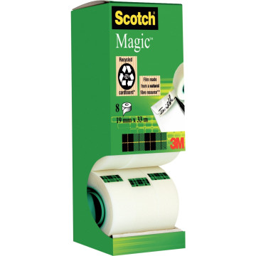 Tour distributrice de 8 rouleaux Scotch Magic 19 mm x 33 m