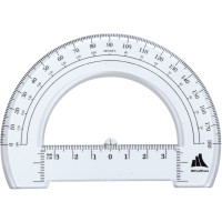 Rapporteur cristal gradué 12 cm, 180° 