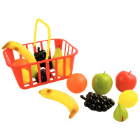 Panier de 15 fruits taille réelle en plastique souple 