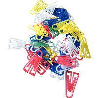 sachet de 100 attache lettres 25mm plastique couleurs assorties 