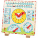 Calendrier Horloge en Bois 