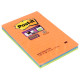 Paquet de 3 blocs Notes Super Sticky de 45 feuilles lignées, format 101 x 152 mm 