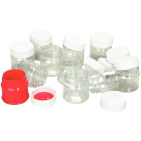 Lot de 12 pots de 50ml en PET transparent 