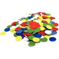 Sachet de 1000 jetons en plastique opaque diamètre  19mm 