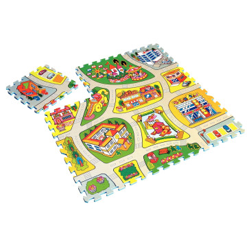 Tapis puzzle routier de sol