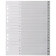 Jeu de 20 intercalaires alphabétiques en polypropylène gris format A4+