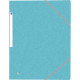 Chemise 3 rabats à élastiques TOP FILE+ en carte lustrée 4/10e 390g, bleu clair
