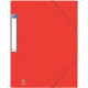 Chemise 3 rabats à élastiques EUROFOLIO Prestige en carte grainée 7/10ème format 24x32 cm rouge