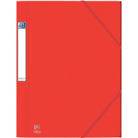 Chemise 3 rabats à élastiques EUROFOLIO Prestige en carte grainée 7/10ème format 24x32 cm rouge 