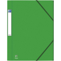 Chemise 3 rabats à élastiques EUROFOLIO Prestige en carte grainée 7/10ème format 24x32 cm vert 