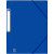 Chemise 3 rabats à élastiques EUROFOLIO Prestige en carte grainée 7/10ème format 24x32 cm bleu foncé