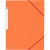 Chemise 3 rabats à élastiques TOP FILE+ en carte lustrée 4/10e 390g, orange