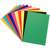 Paquet de 100 feuilles de papier couleur 250g format 24x32 cm 10 couleurs assorties 