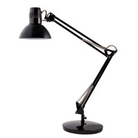 Lampe architecte noire avec pince de fixation standard noir 