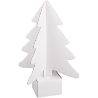 Lot de 30 sapins en carton blanc à décorer 