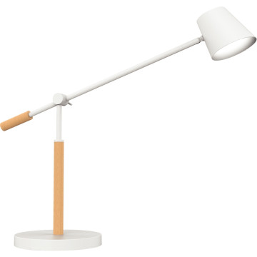 Lampe LED Vicky bois et blanc