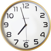 Horloge murale diamètre 31,5 bois et blanc 