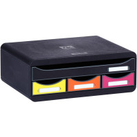 Module mini toolbox 4 tiroirs arlequin/noir 