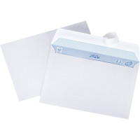 Boîte de 500 enveloppes blanches C6 114x162 80g/m² bande de protection 