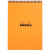 Bloc-notes à reliure intégrale RHODIA orange, format A4 (21 cm x 29,7 cm), 160 pages, quadrillé 5x5, papier blanc 80g