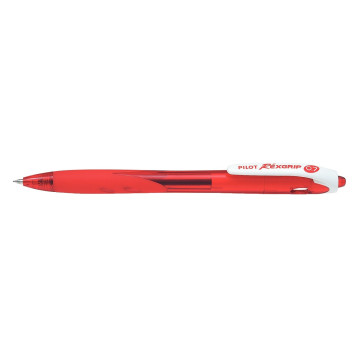 Stylo bille Begreen  Rexgrip rétractable pointe moyenne rouge