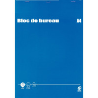 Bloc de bureau 100 feuilles 60g format A4 quadrillé 5x5 