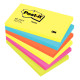 Paquet de 6 blocs notes de 100 feuilles Post-it énergie 76 x 127 mm assortis 