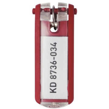 Sachet de 6 porte-clés KEY CLIP rouge