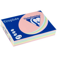 Ramette de 500 feuilles de papier 80g de format A3 assortis pastel TROPHEE CLAIREFONTAINE 