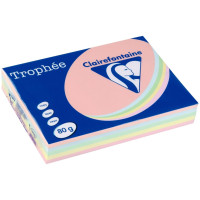 Ramette de 500 feuilles de papier 80g de format A4 assortis pastel TROPHEE CLAIREFONTAINE 