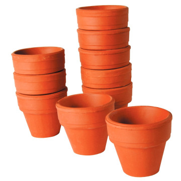 Lot de 10 pots en terre cuite, diamètre 4,5 cm