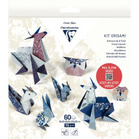 Pochette 60 feuilles origami 3 formats animaux de la foret 