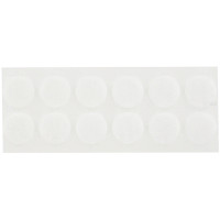 Pochette pastilles de Velcro super adhésif blanc diamètre 20 mm 24 pastilles males et 24 pastilles femelles 