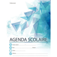 Agenda scolaire 17x22 cm 80 pages agrafées couverture dossier 250g 