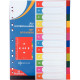 Jeu de 12 intercalaires A4 en polypropylène coloré 12/100ème