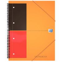 Cahier à reliure intégrale MEETINGBOOK 160 pages perforées, format A4+, ligné 6 mm 