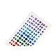 Lot de 96 strass autocollants, imitation pierres précieuses assortis