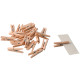 Sachet de 48 mini pinces à linge en bois naturel