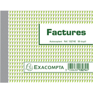 Manifold facture NCR format 10,5x13,5cm 50 duplicatas autocopiants