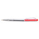 Stylo corps transparent rétractable rouge