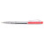 Stylo corps transparent rétractable rouge