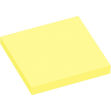 Lot de 12 blocs de 100 feuilles de notes repositionnables 75 x 75 mm jaune pastel