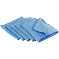 Paquet de 5 lavettes microfibres 40x36 tricotée bleu 