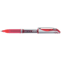 Stylo Energel BL57 pointe métal 0,7mm rouge ligne futuriste 