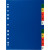 Jeu de 12 intercalaires numériques en polypropylène de couleur. Format 21x29,7 cm touches imprimées